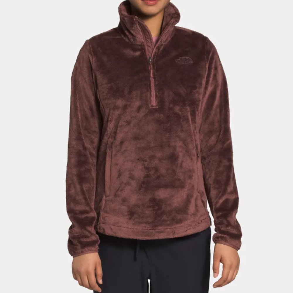 The North Face Women's Osito 1/4 Zip Pullover  Marron Purple Size Small EUC